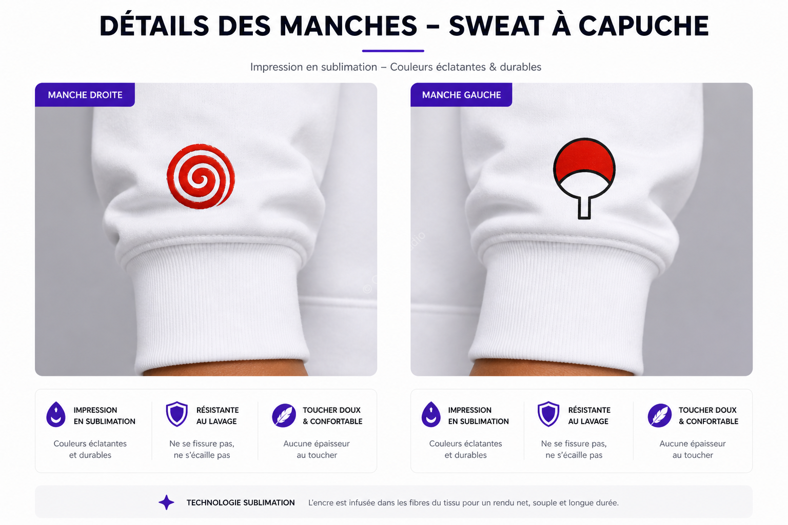 Sweat à Capuche Brothers of Chaos —Naruto x Sasuke – Image 5
