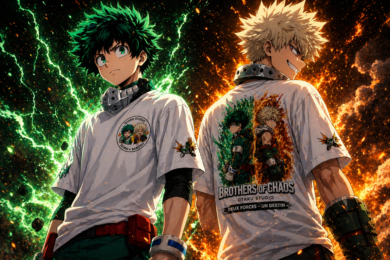T-Shirt Brothers of Chaos — Izuku x Bakugo