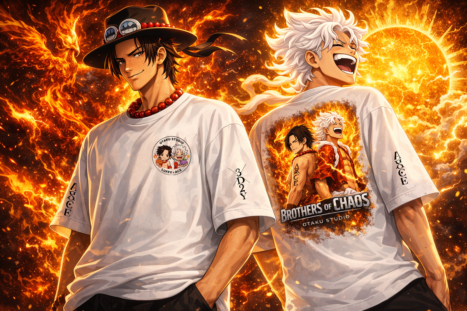 T-Shirt Brothers of Chaos — Luffy x Ace