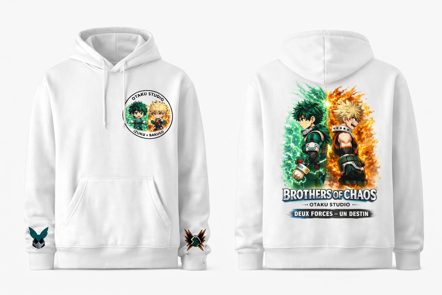 Sweat à Capuche Brothers of Chaos — Izuku x Bakugo – Image 2