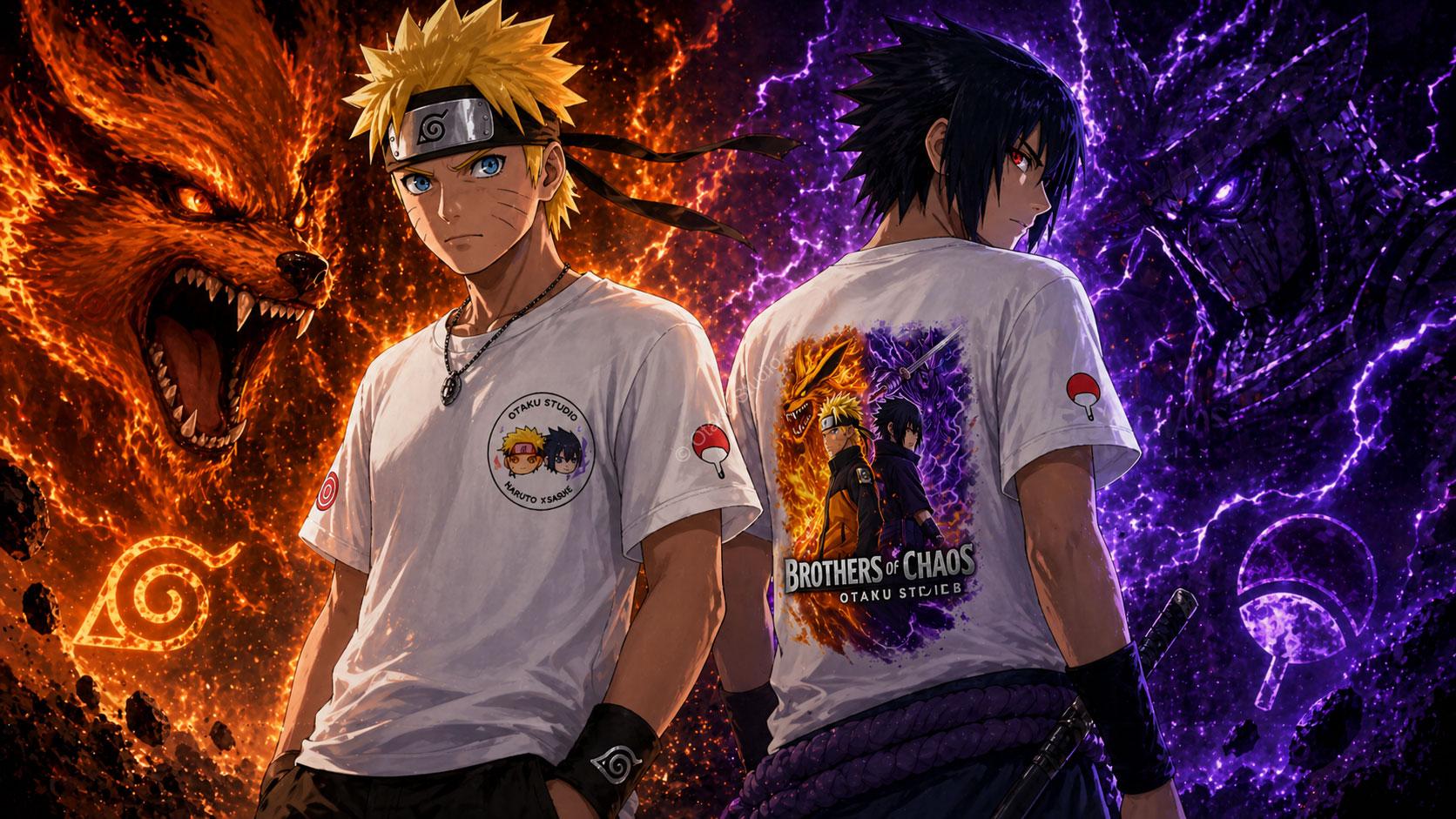 T-Shirt Brothers of Chaos — Naruto x Sasuke