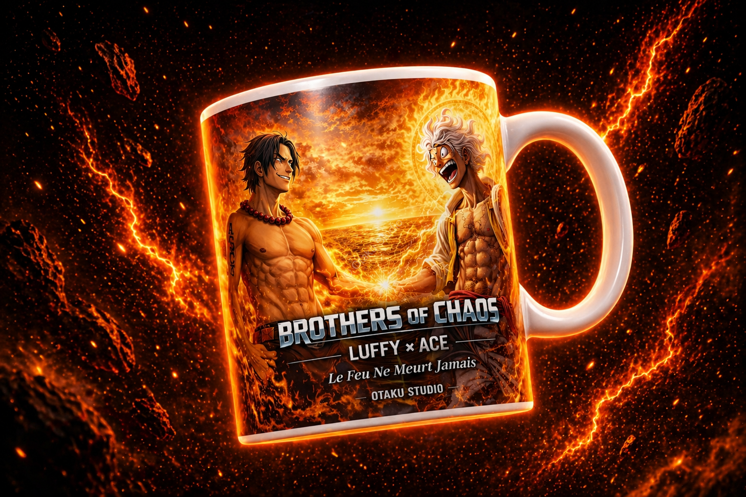 Mug Brothers of Chaos — Luffy x Ace