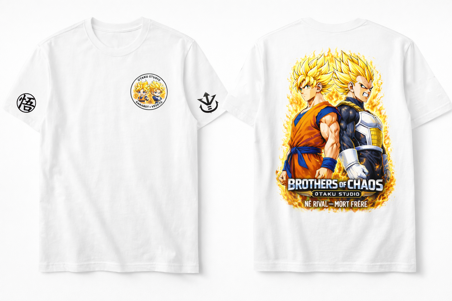 T-Shirt Brothers of Chaos — Kakarot x Vegeta – Image 2